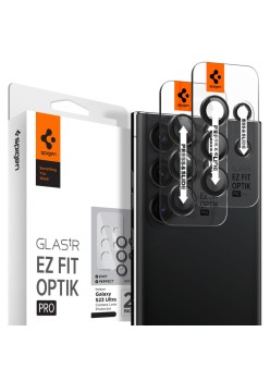 Folie Camera pentru Samsung Galaxy S23 Ultra (set 2) - Spigen Optik.tR EZ FIT - Black