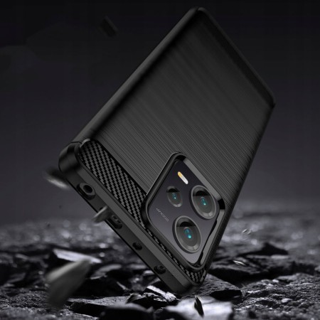 Husa pentru Xiaomi Redmi Note 12 5G / Poco X5 - Techsuit Carbon Silicone - Black