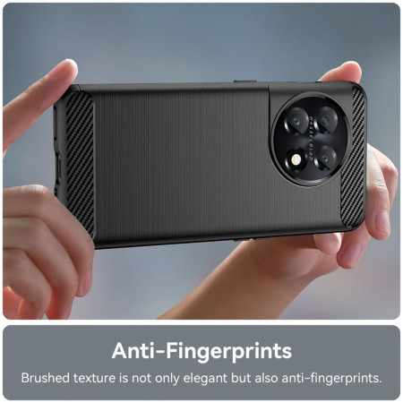 Husa Carbon compatibila OnePlus 11, Tech Protects, Negru