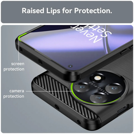 Husa Carbon compatibila OnePlus 11, Tech Protects, Negru