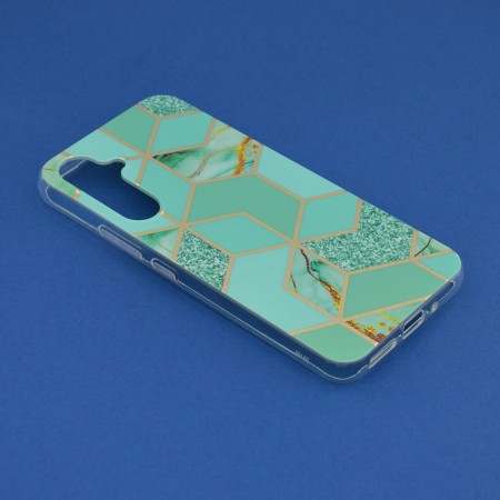 Husa pentru Samsung Galaxy A54 - Techsuit Marble Series - Green Hex