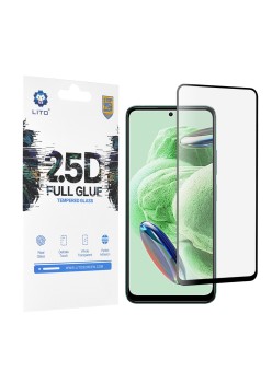 Folie pentru Xiaomi Redmi Note 12 5G / Note 12 4G / Poco X5 - Lito 2.5D FullGlue Glass - Black