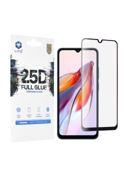 Folie pentru Xiaomi Redmi 12C - Lito 2.5D FullGlue Glass - Black