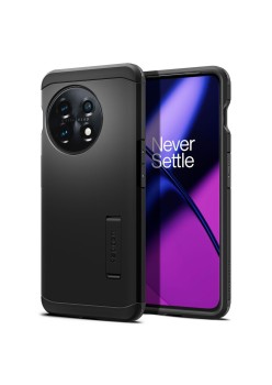 Husa pentru OnePlus 11 - Spigen Tough Armor - Black