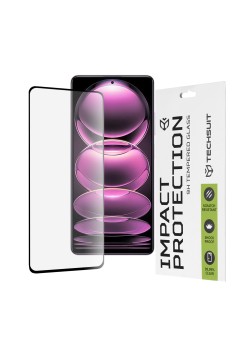 Folie pentru Xiaomi Redmi Note 12 Pro 5G / 12 Pro+ / Poco X5 Pro - Techsuit 111D Full Cover / Full Glue Glass - Black