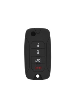 Husa pentru cheie Jeep Wrangler, Renegade, Compass/Fiat 500X/Chrysler 300, PT Cruiser/Dodge Caliber - Techsuit Car Key Case (1035.02) - Black