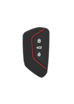 Husa pentru cheie VW Golf, ID3, ID4/Skoda Octavia 4/Audi A8/Seat Ateca, Tarraco, Cupra Leon - Techsuit Car Key Case (2001.27) - Black