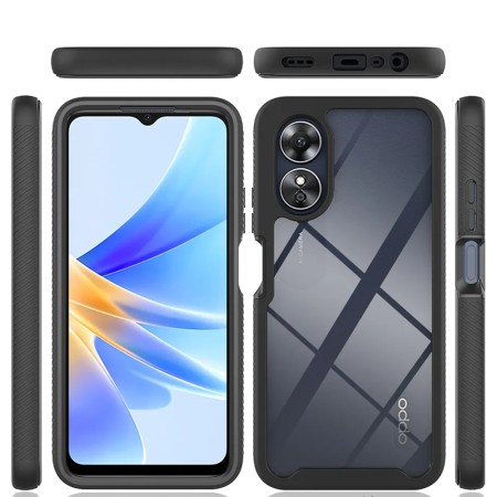 Husa pentru Oppo A17 + Folie - Techsuit Defense360 Pro - Black