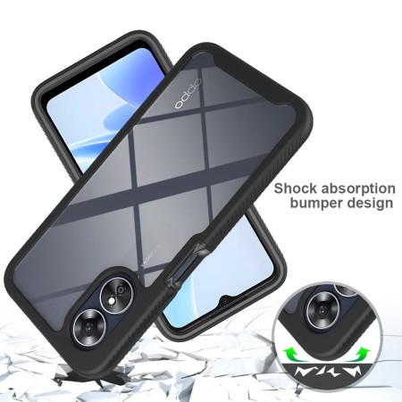 Husa pentru Oppo A17 + Folie - Techsuit Defense360 Pro - Black