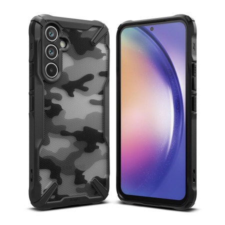Husa pentru Samsung Galaxy A54 - Ringke Fusion X Design - Camo Black