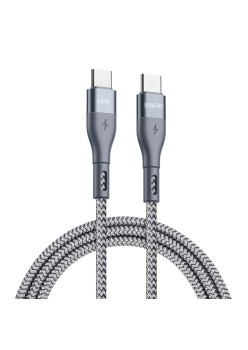 Cablu de Date 2x Type-C Super Fast Charging 65W, 480Mbps, 1m - Duzzona (A2) - Grey