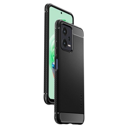 Husa pentru Xiaomi Redmi Note 12 5G / Poco X5 - Spigen Rugged Armor - Black