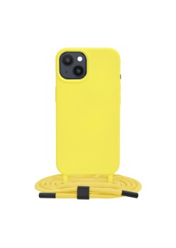 Husa pentru iPhone 14 - Techsuit Crossbody Lanyard - Yellow