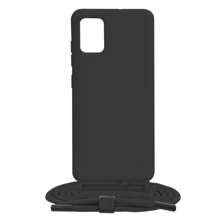 Husa pentru Samsung Galaxy A51 4G - Techsuit Crossbody Lanyard - Black