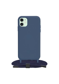 Husa pentru iPhone 11 - Techsuit Crossbody Lanyard - Blue