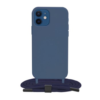 Husa pentru iPhone 12 - Techsuit Crossbody Lanyard - Blue