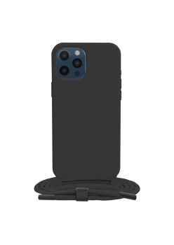 Husa pentru iPhone 12 Pro Max - Techsuit Crossbody Lanyard - Black