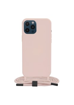 Husa pentru iPhone 12 Pro Max - Techsuit Crossbody Lanyard - Pink