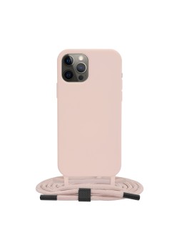 Husa pentru iPhone 12 Pro - Techsuit Crossbody Lanyard - Pink
