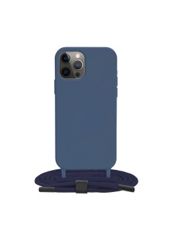 Husa pentru iPhone 12 Pro - Techsuit Crossbody Lanyard - Blue