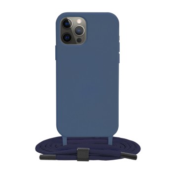 Husa pentru iPhone 12 Pro - Techsuit Crossbody Lanyard - Blue
