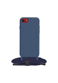 Husa pentru iPhone SE 2, SE 2020 / SE 3, SE 2022 - Techsuit Crossbody Lanyard - Blue