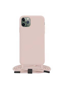Husa pentru iPhone 11 Pro Max - Techsuit Crossbody Lanyard - Pink