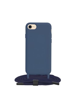Husa pentru iPhone 7 / 8 / SE 2, SE 2020 / SE 3, SE 2022 - Techsuit Crossbody Lanyard - Blue