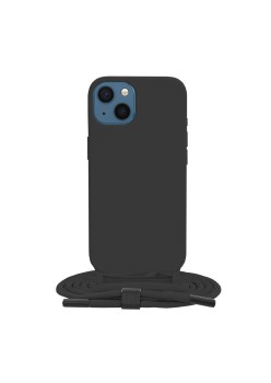 Husa pentru iPhone 13 - Techsuit Crossbody Lanyard - Black