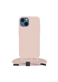 Husa pentru iPhone 13 - Techsuit Crossbody Lanyard - Pink