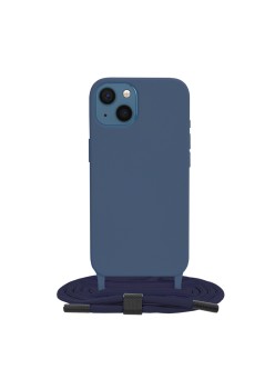 Husa pentru iPhone 13 - Techsuit Crossbody Lanyard - Blue