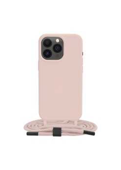 Husa pentru iPhone 13 Pro - Techsuit Crossbody Lanyard - Pink