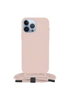 Husa pentru iPhone 13 Pro Max - Techsuit Crossbody Lanyard - Pink