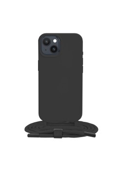 Husa pentru iPhone 14 - Techsuit Crossbody Lanyard - Black