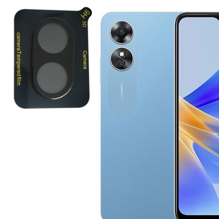 Folie Camera pentru Oppo A17 - Techsuit Full Camera Glass - Black