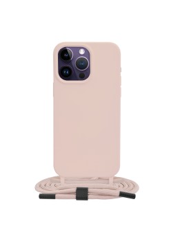Husa pentru iPhone 14 Pro Max - Techsuit Crossbody Lanyard - Pink