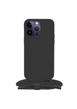 Husa pentru iPhone 14 Pro Max - Techsuit Crossbody Lanyard - Black