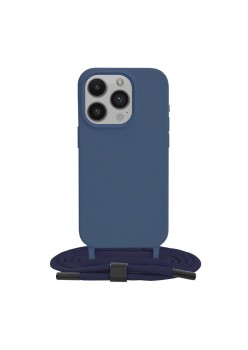Husa pentru iPhone 14 Pro - Techsuit Crossbody Lanyard - Blue