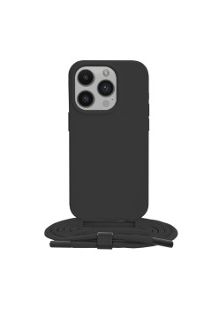 Husa pentru iPhone 14 Pro - Techsuit Crossbody Lanyard - Black