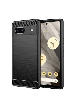 Husa pentru Google Pixel 7a - Techsuit Carbon Silicone - Black