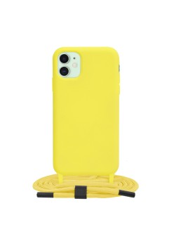 Husa pentru iPhone 11 - Techsuit Crossbody Lanyard - Yellow