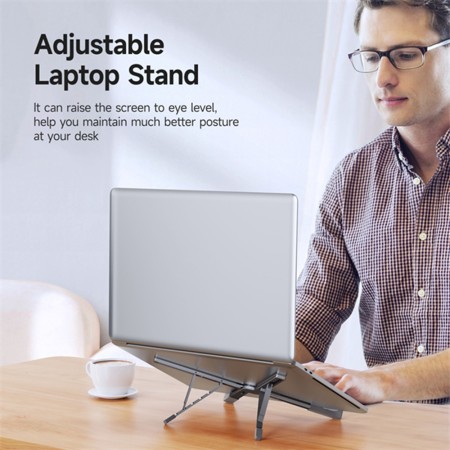Suport Reglabil Stand pentru Laptop cu Diagonala 17.3" - Dux Ducis - Grey