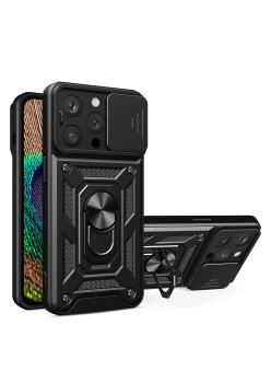 Husa pentru iPhone 14 Pro - Techsuit CamShield Series - Black