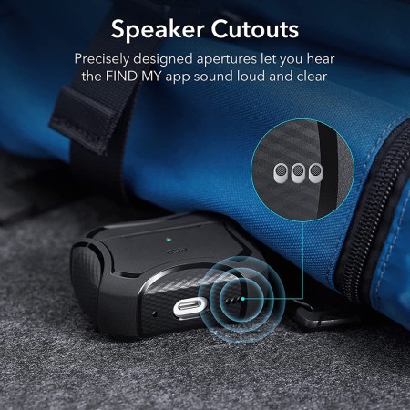 Husa pentru Apple AirPods Pro 1 / 2 - ESR Cyber Armor Tough HaloLock - Black