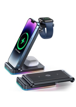 Statie de Incarcare pentru iPhone, Apple Watch, AirPods, 15W - JoyRoom (JR-WQN01) - Black