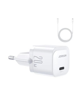 Incarcator Priza Type-C 20W + Cablu Type-C la Lightning - JoyRoom (JR-TCF02) - White