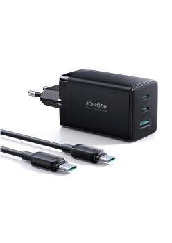 Incarcator pentru Priza USB Type-C 65W + Cablu Type-C 100W, 1m - JoyRoom (TCG01) - Black