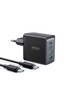 Incarcator Priza 2 x Type-C, 2 x USB, 67W + cablu Type-C, 100W - JoyRoom (TCG02) - Black
