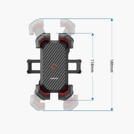 Suport de telefon cu prindere pe ghidonul bicicletei - JoyRoom (JR-ZS288) - Black
