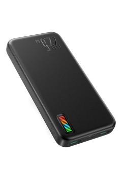 Baterie Externa 2xUSB, Type-C, Micro-USB, 22.5W, 10000mAh - JoyRoom Dazzling Series (JR-QP194) - Black